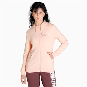 PUMA Women's Hooded Jacket, Peach Parfait