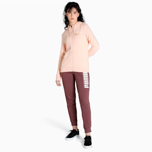 PUMA Women's Regular Fit Hooded Jacket, Peach Parfait, extralarge-IND