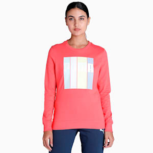 Graphic Women's Regular Fit Sweatshirt, Salmon, extralarge-IND