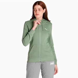 PUMA Full-Zip Women's Regular Fit Hooded Jacket, Dusty Green, extralarge-IND