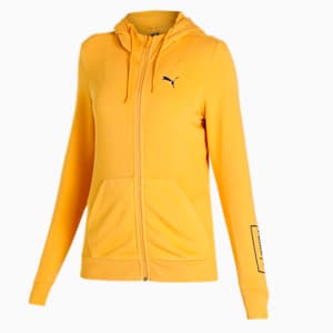 PUMA Full-Zip Women's Regular Fit Hooded Jacket, Mineral Yellow, extralarge-IND