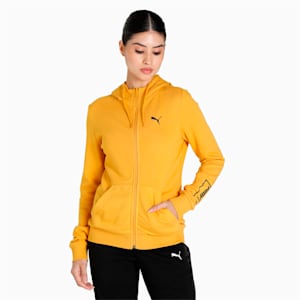 PUMA Full-Zip Women's Regular Fit Hooded Jacket, Mineral Yellow, extralarge-IND