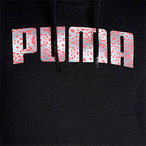 Graphic Women's Regular Fit Hoodie, Puma Black, extralarge-IND
