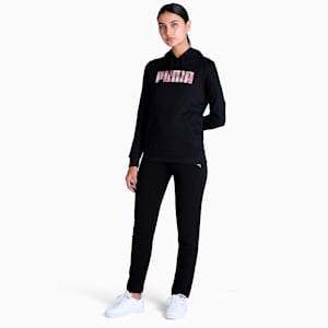 Graphic Women's Regular Fit Hoodie, Puma Black, extralarge-IND