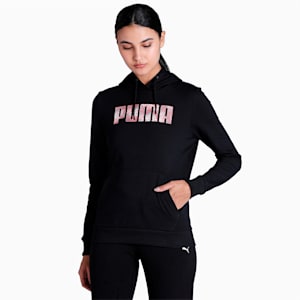 Graphic Women's Regular Fit Hoodie, Puma Black, extralarge-IND