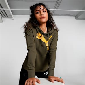 Graphic Women's Regular Fit Hoodie, Forest Night, extralarge-IND