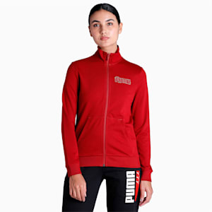 PUMA Graphic Women's Regular Fit Jacket, Intense Red, extralarge-IND