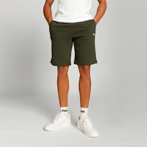 Ottoman Men's Regular Fit Shorts, Dark Olive-White Cat, extralarge-IND