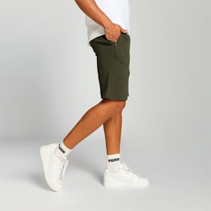 Ottoman Men's Regular Fit Shorts, Dark Olive-White Cat, extralarge-IND