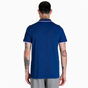 Contrast Tipping Men's Polo, Blazing Blue