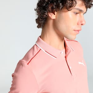 Contrast Tipping Men's Polo, Rosette