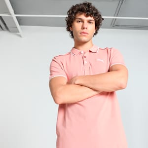 Contrast Tipping Men's Polo, Rosette