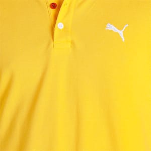 Contrast Tipping Men's Polo, Sun Ray Yellow