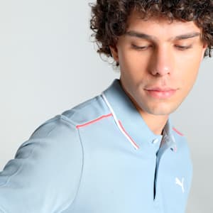 Contrast Tipping Men's Polo, Blue Wash