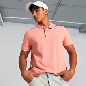 Contrast Tipping Men's Slim Fit Polo, Future Pink-Rosette, extralarge-IND