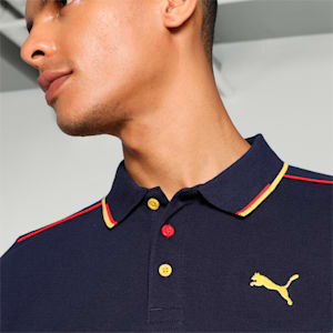 Contrast Tipping Men's Slim Fit Polo, PUMA Navy, extralarge-IND