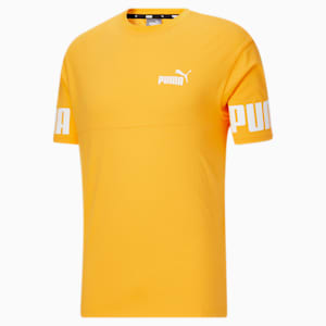 Camiseta de colores combinados Power para hombre, Tangerine
