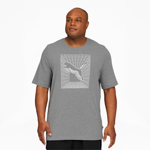 T-shirt graphique Cat-scape BT, homme, Gris bruyère moyen