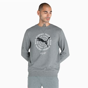 Crew Men's Sweatshirt, Medium Gray Heather, extralarge-IND