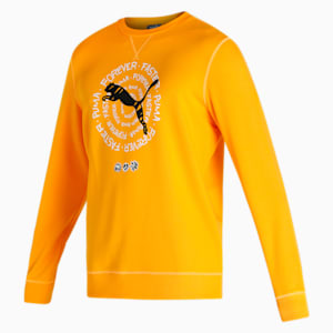Crew Men's Sweatshirt, Saffron, extralarge-IND