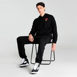 Full-Zip Men's Regular Fit Hoodie, Puma Black, extralarge-IND