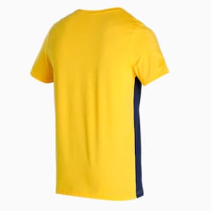 PUMA x one8 Colorblock Men's Slim Fit T-Shirt, Sun Ray Yellow, extralarge-IND
