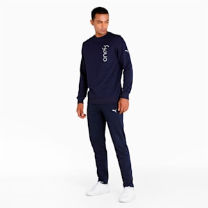 PUMA x one8 Logo Crew Men's Sweat Shirt, Peacoat, extralarge-IND