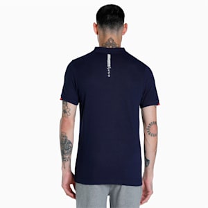 PUMA x one8 Printed Men's Slim Fit Polo, Peacoat, extralarge-IND