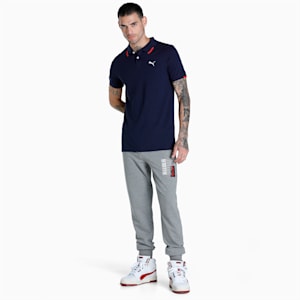 PUMA x one8 Printed Men's Slim Fit Polo, Peacoat, extralarge-IND