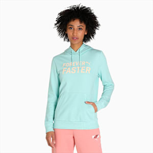 Forever Faster Women's Regular Fit Hoody, Eggshell Blue, extralarge-IND