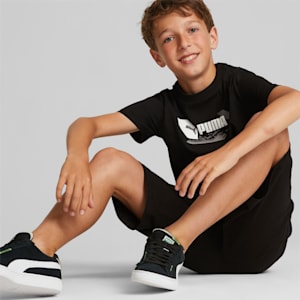 Alpha Kids' Graphic Tee, Puma Black, extralarge