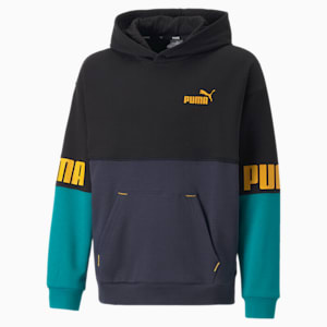 PUMA Power Colourblock Hoodie Youth, Parisian Night, extralarge-IND