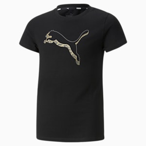 Alpha T-Shirt Youth Regular Fit, Puma Black, extralarge-IND
