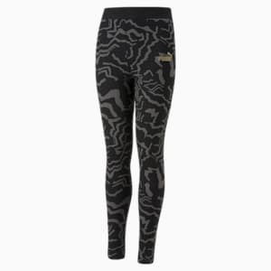 Alpha Printed Leggings Youth, Puma Black-AOP