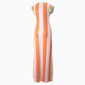 PUMA x DUA LIPA Women's Striped Dress, Carrot-Pink Lady