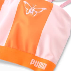 ウィメンズ PUMA x DUA LIPA ストリップド ブラレット, Carrot-Pink Lady
