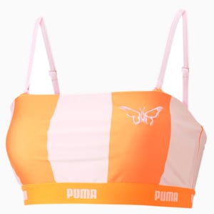 ウィメンズ PUMA x DUA LIPA ストリップド ブラレット, Carrot-Pink Lady