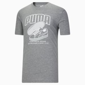 PUMA Kicks Men's Graphic Tee, Medium Gray Heather, extralarge