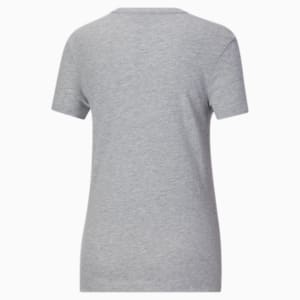 Logo Overlay Women's Graphic Tee, Light Gray Heather