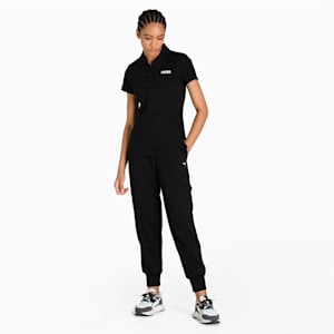 Pique Women's Regular Fit Polo, Puma Black, extralarge-IND