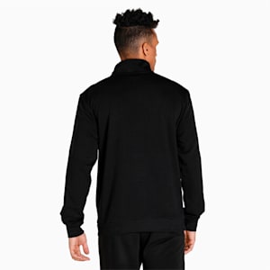 Metallic Nights Men's Full Zip Jacket, Cotton Black