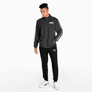 Metallic Nights Men's Full Zip Jacket, Dark Gray Heather, extralarge-IND