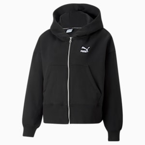 Classics Full-Zip Women's Hoodie, Puma Black, extralarge-IND