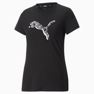 Power Safari Short Sleeve Women's Regular Fit T-Shirt, Puma Black, extralarge-IND