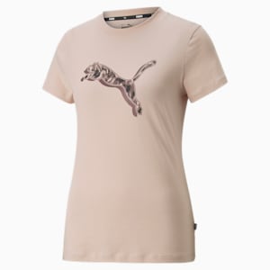 Power Safari Short Sleeve Women's Regular Fit T-Shirt, Rose Quartz, extralarge-IND