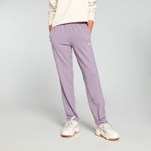 Zippered Jersey Women's Regular Fit Sweatpants, Pale Plum, extralarge-IND