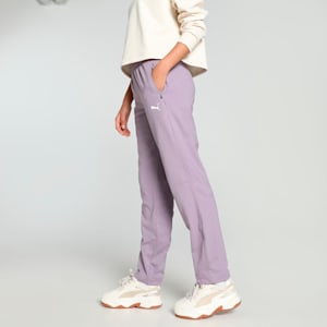 Zippered Jersey Women's Regular Fit Sweatpants, Pale Plum, extralarge-IND