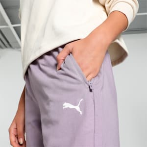 Zippered Jersey Women's Regular Fit Sweatpants, Pale Plum, extralarge-IND