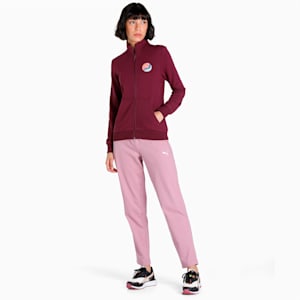 Zippered Jersey Women's Sweatpants, Pale Grape