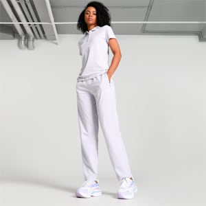 Zippered Jersey Women's Regular Fit Sweatpants, Spring Lavender, extralarge-IND